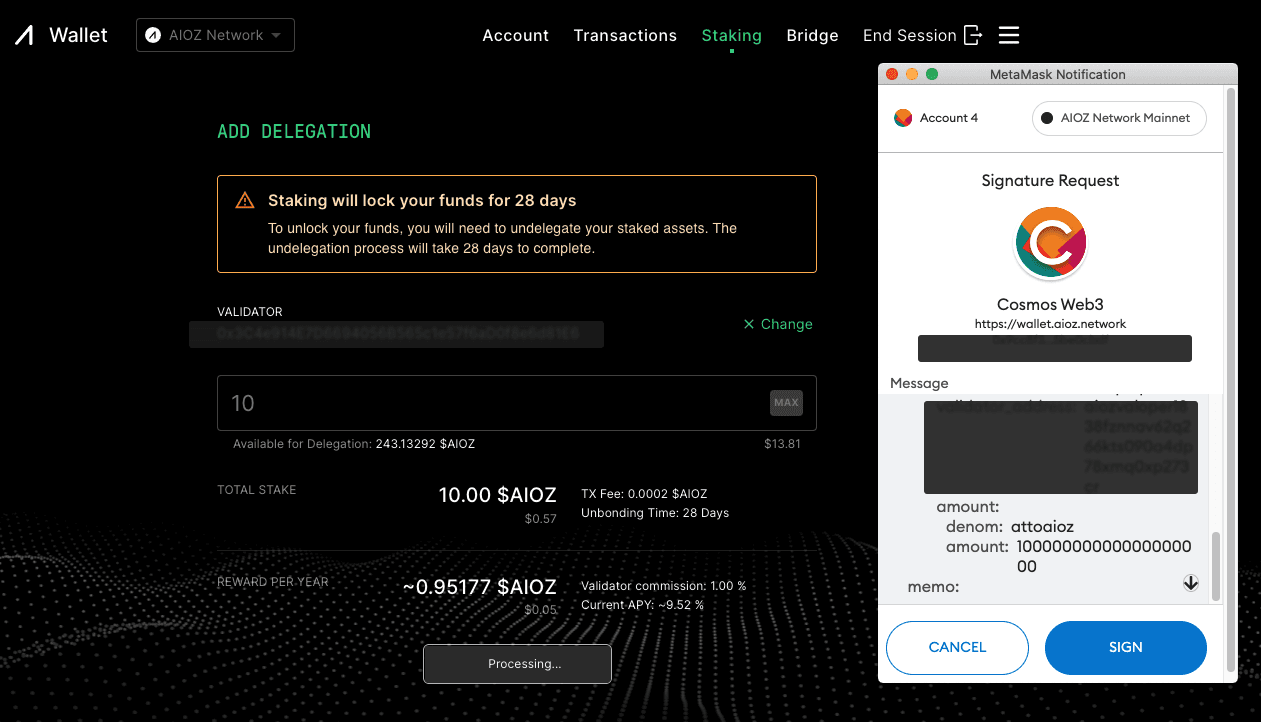 Confirm Sign Message in Ledger Device