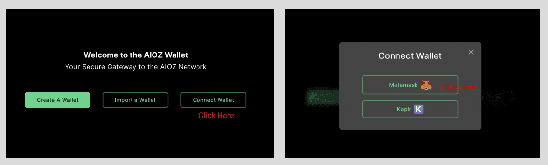 Click Connect Wallet