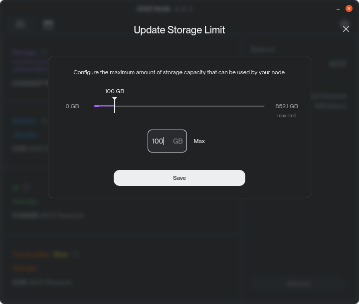 Storage Limit
