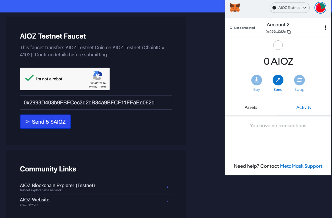 Faucet Testnet